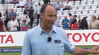 Shocking Umpire Challenge Nasser Hussain vs Bumble [upl. by Kcirred]