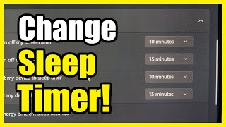 How to Change the Sleep TIMER or Auto Screen off on Windows 11 PC Settings Tutorial [upl. by Ottie]