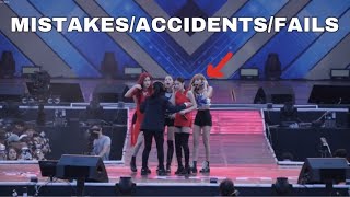 BLACKPINK 블랙핑크 ACCIDENTS AND FAILS ON STAGE [upl. by Neirrad]