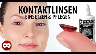 Kontaktlinsen einsetzen amp rausnehmen – inklusive Sclera [upl. by Aihppa]