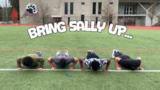 BRING SALLY UP CHALLENGE  Pushup Edition W Farris Hydo amp OG Spotter [upl. by Airotcivairam]