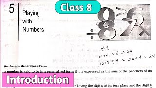 Rs Aggarwal Class 8  Chapter 5 Playing with Numbers  Introduction  mdsirmaths [upl. by Nive]