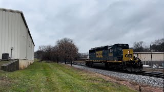 CSX SD403 4035 W20210 Light Engine on 21024 [upl. by Dash]