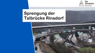 Sprengung der Talbrücke Rinsdorf [upl. by Bain]