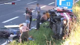 Kleinbus auf der Pyhrnautobahn bei Schlierbach überschlagen [upl. by Haya]