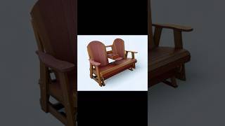 5 foot Adirondack loveseat glider built by qualitybuiltlawnfurniture outdoorfurnitureideas [upl. by Iretak]