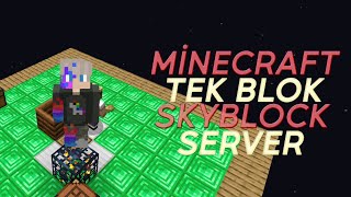 Minecraft Tek Blok Skyblock Server 1165  UloriaNW Türk Sunucusu  Server Tanıtımı [upl. by Eniffit]