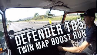 Defender TD5 Twin Map BOOST RUN [upl. by Anwat]