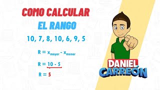 COMO CALCULAR EL RANGO DE UN CONJUNTO DE DATOS Super facil  Para principiantes [upl. by Aniuqaoj]