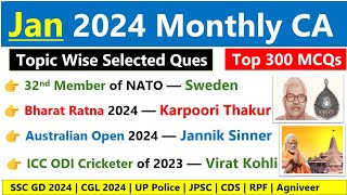 Jan 2024 Monthly Current affairs  January Monthly Current affairs 2024  Current affairs 2024 [upl. by Abil]