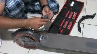 How to Replace or Change Battery  Change Mudguard  on a Crony Electric Scooter [upl. by Osborn691]