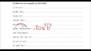 Voorbereiding examen wiskunde 2A distributiviteit rekening houdend met de rekenregels van machten [upl. by Evoy]