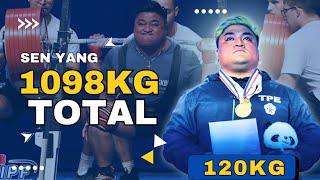 Sen Yang  1st Place 1098Kg Total 120Kg  IPF World Powerlifting Championship 2024 [upl. by Dotty]