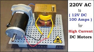 12V 100A DC from 220V AC for High Current DC Motor using Old Microwave Oven Transformer  Part 1 [upl. by Inger]