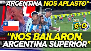 NARRADORES CHILENOS LLORAN EN VIVO TRAS SER GOLEADOS por ARGENTINA 50 ¡NOS BAILARON [upl. by Ragde]