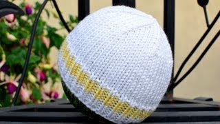 How to Knit an Easy and Basic Baby Hat [upl. by Lianne]