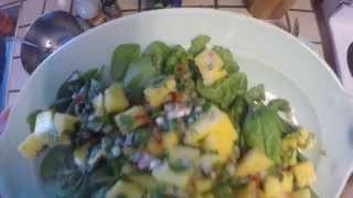 Spicy Mango Salad Recipe  go2kitchenscom [upl. by Tekcirc]