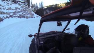 Polaris rzr1000 VS BMW 325IX VS Subaru wrx sti on Flaine ice track [upl. by Aitnuahs292]