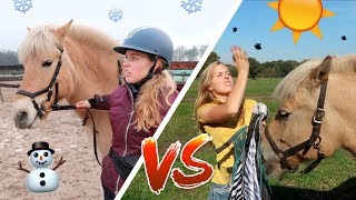 ☀️Zomer VS Winter ❄️ op stal bij de paarden 🐴 [upl. by Johen]