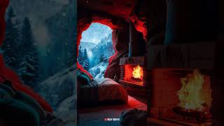 Cozy winter cabin  Snow storm blizzard sounds for sleeping relaxing tour sleepwell travel [upl. by Hannon]