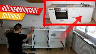 Küchenmontage Küche aufbauen von AZ Zeitraffer Tutorial Kitchen Assembly [upl. by Gona]