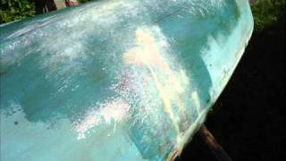 Fiberglass kanoe kayak boat repair in Latvia [upl. by Ennalorac]