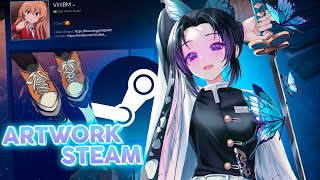 COMO PERSONALIZAR SEU PERFIL STEAM COM DESTAQUE DE ARTE ANIMADO  ARTWORK ANIME [upl. by Earb]