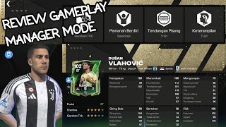 REVIEW GAMEPLAY DUSAN VLAHOVIC MODE MANAGER FC MOBILE 25 RANK UNGU LEVEL 20 [upl. by Aynwad]