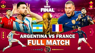 Argentina vs France  Final Match  FIFA World Cup 2022  Full Match  Messi vs Mbapa  All Goals [upl. by Ecnal]