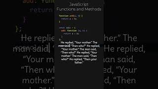 JavaScript Functions And Methods · What Is The Difference [upl. by Darrey]