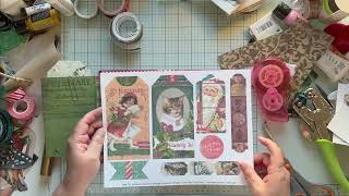 Adding Free Printables To The Altered Book [upl. by Lezti]