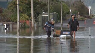 Westport residents forced to kayak as cleanup after floods begins [upl. by Henrion]