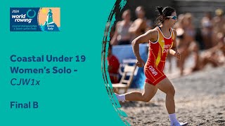 2024 World Rowing Beach Sprints Finals  Coastal Under 19 Womens Solo  Final B [upl. by Nilknarf]