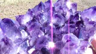 Huge Gemmy Clear Amethyst Quartz Crystal Cluster  Very High Quality [upl. by Allayne]