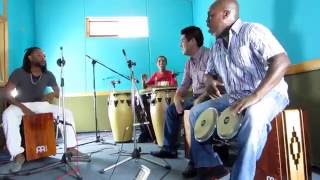 AfroPeruvian Percussion Performance with Congas Bongos and Cajons [upl. by Enomad]