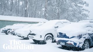 Massive snowfall brings ‘super thick fresh powder snow’ to Australia’s alpine areas [upl. by Alleb]