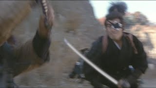 Samurai Yagyu Jubei Sonny Chiba uses surprise move [upl. by Menis730]