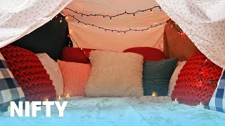 How To Make The Coziest Blanket Fort Ever [upl. by Narmis574]