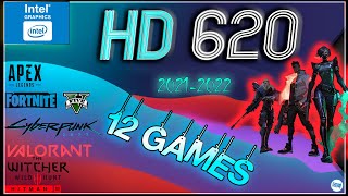 Intel HD 620 in 12 GAMES i37100U i57200U i77500U IGPU TEST   2022 [upl. by Kinata475]