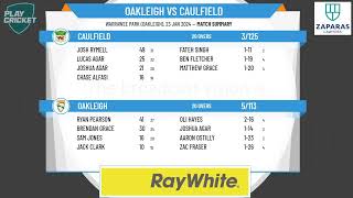 VSCA T20 Twilight Competition Round 1  Oakleigh v Caulfield [upl. by Laurita]