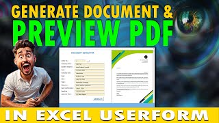 Generate PDF and Preview in Excel Userform [upl. by Bekelja525]