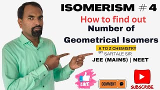 Isomerism  4  Number of Geometrical Isomers  std 11th  JEE MAINS  NEET [upl. by Ocirne88]