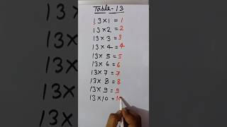 13 ka table ki Short trick [upl. by Lacombe]