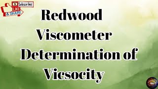 Viscosity Part 2  Redwood Viscometer  Properties of Lubricants  Engineering Chemistry [upl. by Ajnek918]