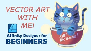 Affinity Designer  Easy Vector Art Tutorial for beginners [upl. by Elbam]