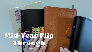 mid year planner flip  Hobonichi cousin  b6 Stalogy  filofax original  Nicole Makes Plans [upl. by Luca]