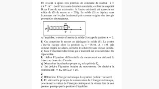 Oscillation mécanique  Sujet corrigé type Bac Avec Doumbia [upl. by Yarak]