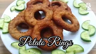 potato rings recipe without breadcrumbs  how to make potato rings  bangla food  evening snacks [upl. by Perce610]