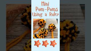 Make a Mini PomPom in Three Minutes pompom shorts [upl. by Atirehs720]