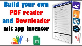 PDF Reader and Downloader from google drive using Mit app inventor in app script and google sheet [upl. by Leahsim113]